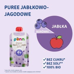 Zdjęcie produktu - #0 SALVEST P&Otilde;NN BIO Puree jabłkowo-jagodowe, 100 g