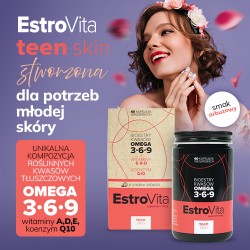 Zdjęcie produktu - #0 EstroVita Teen Skin Kwasy Omega 3-6-9, 60 kapsułek