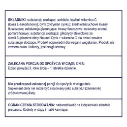 Zdjęcie produktu - #4 Naturell Cynk + Witamina C dla dzieci, 60 tabletek do żucia