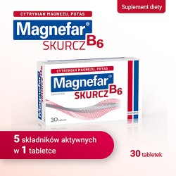 Zdjęcie produktu - #0 Magnefar B6 Skurcz, 30 tabletek powlekanych