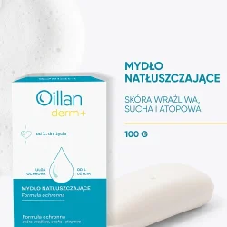 Miniaturka artykułu - #0 OILLAN Derm+ Mydło natłuszczające, 100g