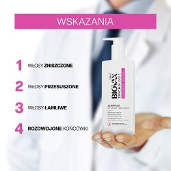 Zdjęcie produktu - #1 BIOVAX Trychologic Przesuszenie i Łamliwość Szampon do włos&oacute;w i sk&oacute;ry głowy, 200ml