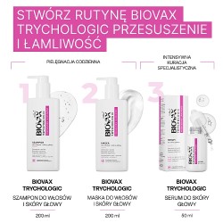 Zdjęcie produktu - #4 BIOVAX Trychologic Przesuszenie i Łamliwość Szampon do włos&oacute;w i sk&oacute;ry głowy, 200ml