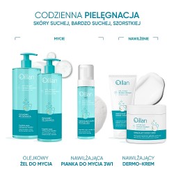 Zdjęcie produktu - #3 OILLAN Nawilżająca pianka 3w1 do mycia twarzy, ciała i włos&oacute;w, 200ml