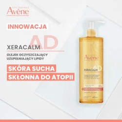 Miniaturka artykułu - #0 AVENE XERACALM A.D Uzupełniający lipidy olejek oczyszczający, 400ml