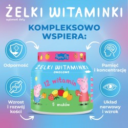 Zdjęcie produktu - #1 DOMOWA APTECZKA Żelki witaminki świnka Peppa, 180g