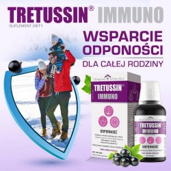 Zdjęcie produktu - #0 DOMOWA APTECZKA Tretussin Immuno o smaku czarnej porzeczki, 150ml