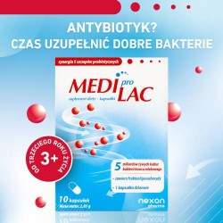 Zdjęcie produktu - #1 MediproLac Probiotyk + Prebiotyk, 10kaps.