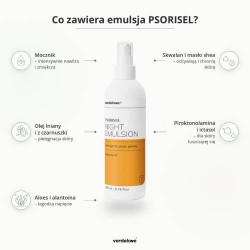#1 – PSORISEL Zestaw dermokosmetyk&oacute;w do pielęgnacji sk&oacute;ry głowy u os&oacute;b z objawami łuszczycy: Szampon, 200ml + Emulsja na noc, 200ml + Płyn do sk&oacute;ry głowy, 150ml