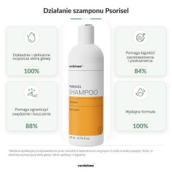 #4 – PSORISEL Zestaw dermokosmetyk&oacute;w do pielęgnacji sk&oacute;ry głowy u os&oacute;b z objawami łuszczycy: Szampon, 200ml + Emulsja na noc, 200ml + Płyn do sk&oacute;ry głowy, 150ml