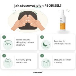 #4 – PSORISEL Płyn do pielęgnacji sk&oacute;ry głowy u os&oacute;b z objawami łuszczycy, 150ml