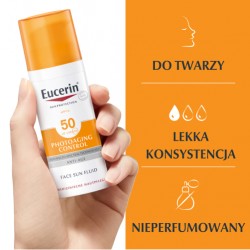 Zdjęcie produktu - #1 Eucerin Sun Protection Photoaging Control SPF 50+ Fluid ochronny przeciw fotostarzeniu, 50 ml