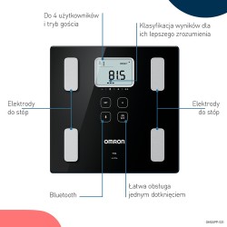 Zdjęcie produktu - #7 OMRON Waga z analizatorem składu ciała VIVA HBF-222T-EBK