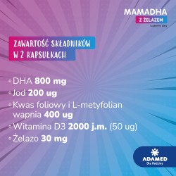 Zdjęcie produktu - #3 MamaDHA z żelazem, 60 kaps.