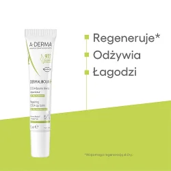 Miniaturka artykułu - #1 A-DERMA Dermalibour Baume Levre Regenerujący balsam do ust, 15ml