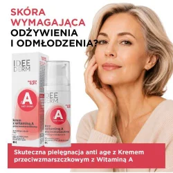 Miniaturka artykułu - #0 IDEE DERM Przeciwzmarszczkowy krem z witaminą A, 50ml