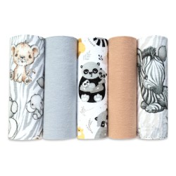 Zdjęcie produktu - #0 EGA KIDS Pieluszki flanelowe 70x80cm zestaw nr 3, 5 szt.