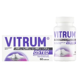 Zdjęcie produktu - #0 Vitrum Osteo Ca 500mg + Mg 200mg + Wit. D 800 j.m. + Zn 4,5mg, 60tabl.