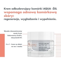 Zdjęcie produktu - #0 AVENE Hyaluron Activ B3 Krem odbudowujący kom&oacute;rki AQUA - ŻEL, 50ml