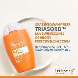 Zdjęcie produktu - #3 AVENE Eau Thermale Wysoka ochrona przeciwsłoneczna Ultra Fluid niewidoczny na sk&oacute;rze SPF50, 50ml