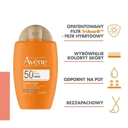 Miniaturka artykułu - #1 AVENE Bardzo wysoka ochrona przeciwsłoneczna Ultra Fluid Perfector SPF50+, 50ml