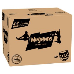 Zdjęcie produktu - #5 PAMPERS NINJAMAS Pieluchomajtki na noc dla dziewczynek 4-7 lat (17-30 kg), 60 szt.