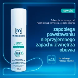 Miniaturka artykułu - #0 MEDISPIRANT Spray do st&oacute;p i obuwia przeciw poceniu, 150 ml