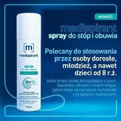 Miniaturka artykułu - #1 MEDISPIRANT Spray do st&oacute;p i obuwia przeciw poceniu, 150 ml
