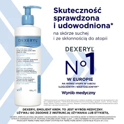 Miniaturka artykułu - #0 DEXERYL Emolient krem do pielęgnacji sk&oacute;ry suchej, bardzo suchej i atopowej, 500 g