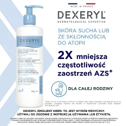 Miniaturka artykułu - #1 DEXERYL Emolient krem do pielęgnacji sk&oacute;ry suchej, bardzo suchej i atopowej, 500 g