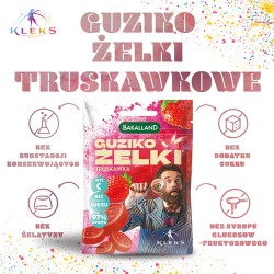 Zdjęcie produktu - #0 BAKALLAND Akademia Pana Kleksa Guziko-żelki Truskawka, 34g