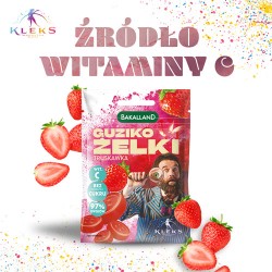 Zdjęcie produktu - #1 BAKALLAND Akademia Pana Kleksa Guziko-żelki Truskawka, 34g