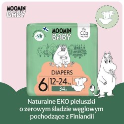 Zdjęcie produktu - #1 MOOMIN BABY Diapers Pieluszki ekologiczne 6 (12-24kg), 34szt.