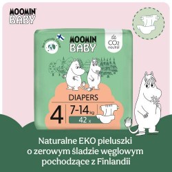 Zdjęcie produktu - #1 MOOMIN BABY Diapers Pieluszki ekologiczne 4 (7-14kg), 42szt.
