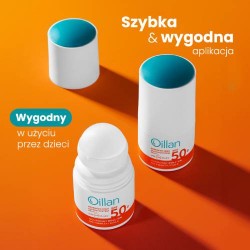 Zdjęcie produktu - #1 OILLAN SUN Ochronny roll-on przeciwsłoneczny do twarzy i ciała z filtrem SPF50 do sk&oacute;ry wrażliwej, 50ml