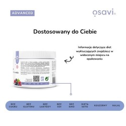 Zdjęcie produktu - #3 OSAVI Advanced Kolagen Włosy, Sk&oacute;ra i Paznokcie - smak Owoce Leśne Proszek, 150g