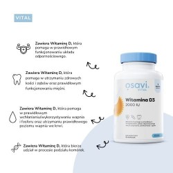 Zdjęcie produktu - #3 OSAVI Vital Witamina D3 2000 j.m., 120 kaps.