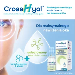 Miniaturka artykułu - #1 CrossHyal Krople do oczu nawilżająco-powlekające, 10ml
