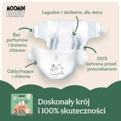 Zdjęcie produktu - #2 MOOMIN BABY Diapers Pieluszki ekologiczne 5 (10-16kg), 60szt.