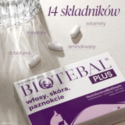 Zdjęcie produktu - #2 BIOTEBAL Plus Włosy, sk&oacute;ra, paznokcie, 40 tabl.