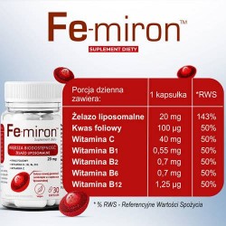 Zdjęcie produktu - #4 DOMOWA APTECZKA Fe-miron kapsułki twarde, 30 sztuk