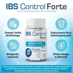 Zdjęcie produktu - #0 DOMOWA APTECZKA IBS Control Forte Maślan Sodu, 60 kapsułek o przedłużonym uwalnianiu