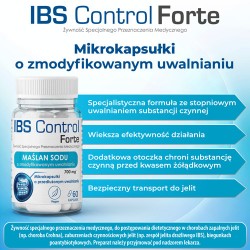 Zdjęcie produktu - #1 DOMOWA APTECZKA IBS Control Forte Maślan Sodu, 60 kapsułek o przedłużonym uwalnianiu