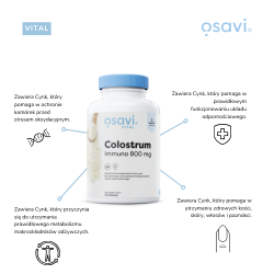 Zdjęcie produktu - #2 OSAVI Colostrum Immuno 800mg, 120 kapsułek
