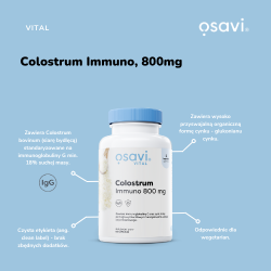 Zdjęcie produktu - #3 OSAVI Colostrum Immuno 800mg, 120 kapsułek