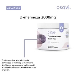 Zdjęcie produktu - #2 OSAVI D-mannoza 2000mg w proszku, 120g