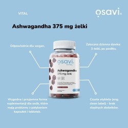 Zdjęcie produktu - #3 OSAVI Ashwagandha 375 mg, 90 żelek