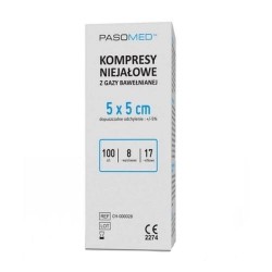 Zdjęcie produktu - #0 PASOMED Kompresy niejałowe 17N 8W 5 x 5 cm, 100 szt.