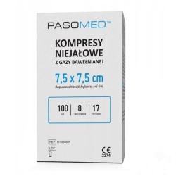 Zdjęcie produktu - #0 PASOMED Kompresy niejałowe 17N 8W 7,5 x 7,5 cm, 100 szt.