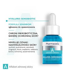 Zdjęcie produktu - #3 PHARMACERIS A HYALURO-SENSIBIOTIC intensywnie nawilżające serum redukujące symptomy sk&oacute;ry wrażliwej, 30ml